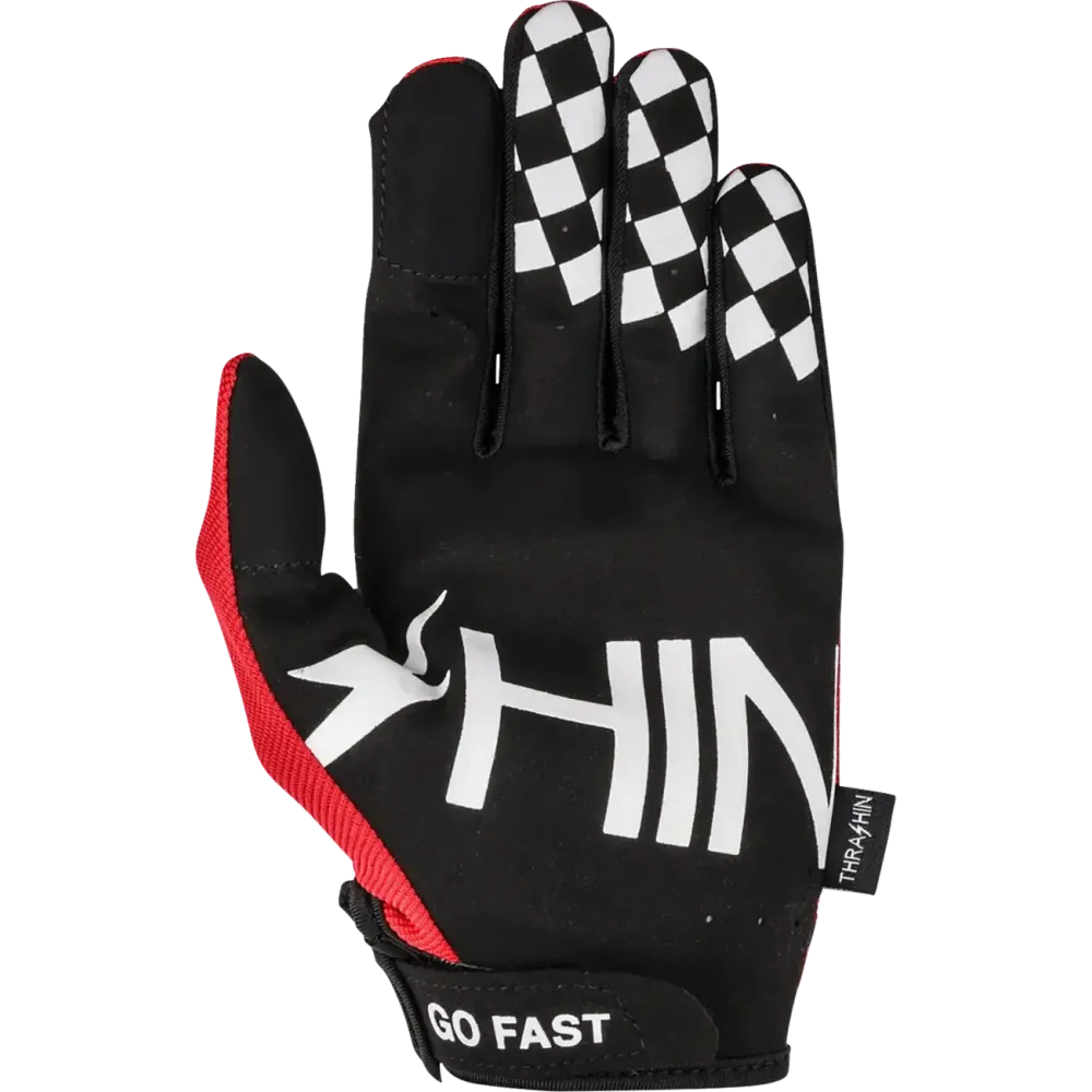 THRASHIN SUPPLY CO. GLOVE GO FAST STEALTH RED MEDI