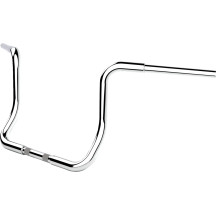 Manillar Twin Round — 12" de altura, 37-1/4" de ancho, 1" de diámetro de abrazadera, cromado