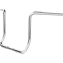 Manillar redondo doble — alzada 16", ancho 37-1/4", diámetro de sujeción 1", cromado