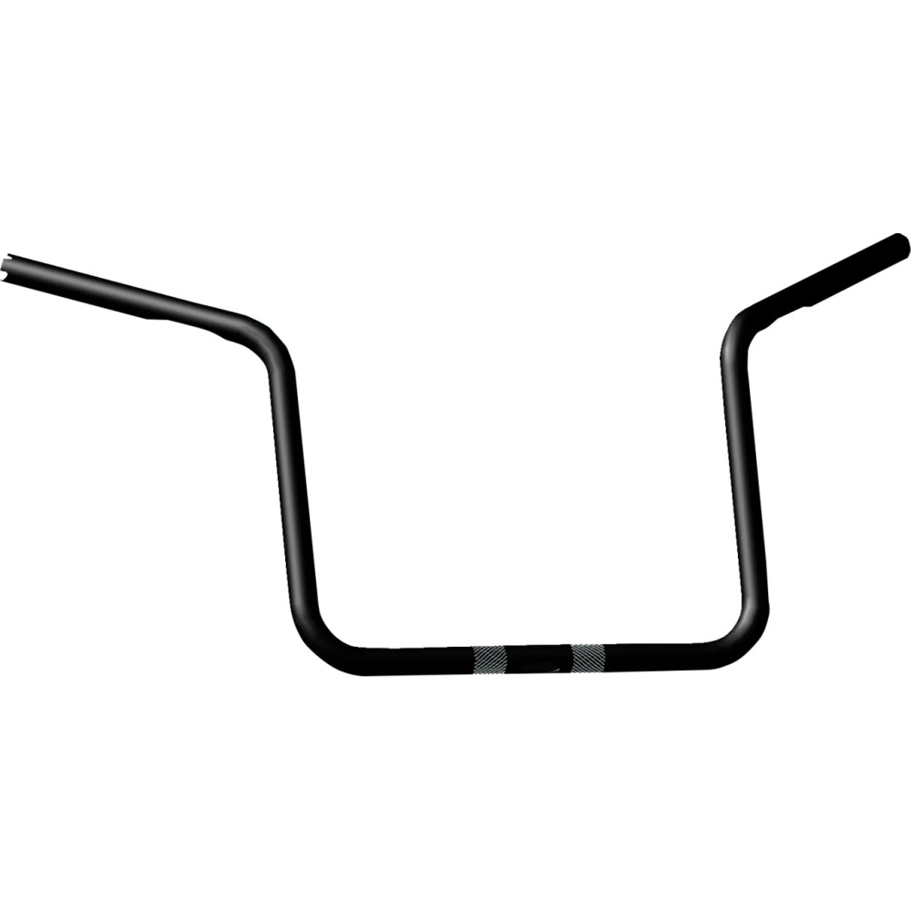 1" 2+2 Custom Sweeper Handlebar — 13-1/2" rise, 31-3/4" width, 1" clamp, Black Gloss