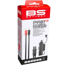 BS BATTERY PA-01 MAX Conector de Ojal — 12V, ojales M6, cable 60 cm (8AWG), fusible 10A