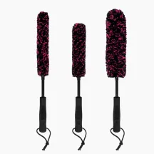 Microfibre Detailing Brush Set x 3 — Lengths 41/41/38 cm, heads 41×7 cm, 20×4 cm, 16.6×5 cm