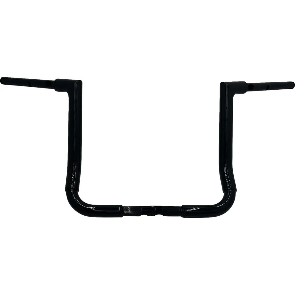 1-1/2" EZ Install Flat Top Handlebar — 14" rise, 1" clamp, Black