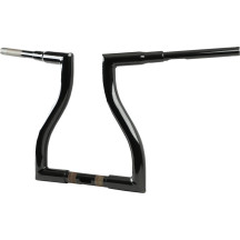 Manillar Thresher — 1-1/4" clamp, 1-1/2" barra, 32-1/2" ancho, 6" retroceso, Negro