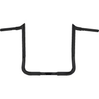 Manillar 1-1/4" Bagger Monkey Bar — 1-1/4" diámetro, 12" altura, 1" abrazadera, 15" ancho central, Negro