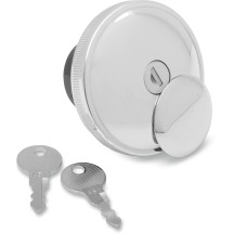 Screw-In Locking Gas Cap — Vented, Chrome