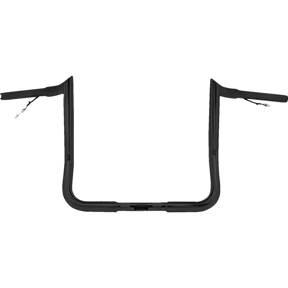 Pre-Wired Handlebar — 36" width, 10" rise, 9" pullback, 1-1/4" diameter, Black