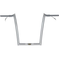 Manillar pre-cableado — 91.5 cm ancho, 35.5 cm elevación, 32 mm abrazadera, Cromado