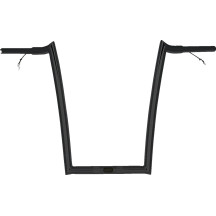 Pre-Wired Handlebar — 36-1/2" width, 1-1/4" clamp, 16" rise, Black