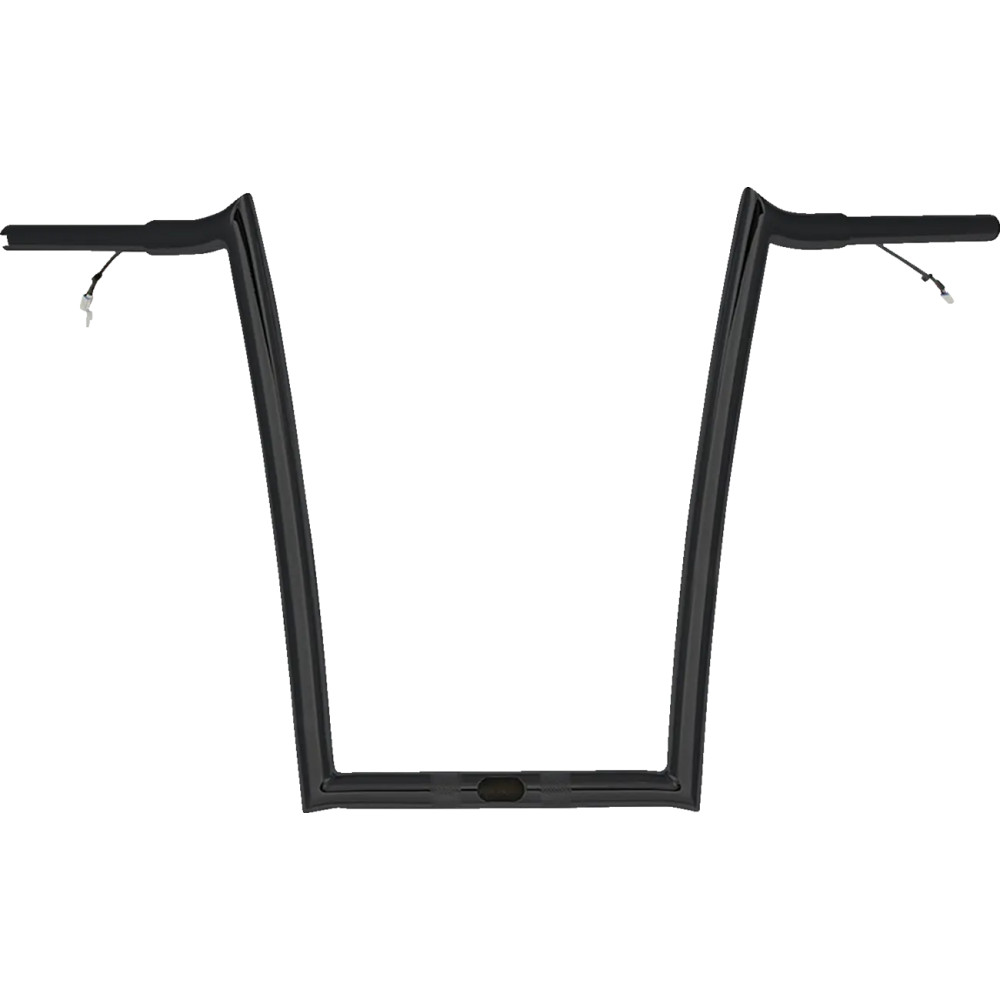 Pre-Wired Handlebar — 36-1/2" width, 1-1/4" clamp, 16" rise, Black