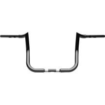 Manillar Prime Ape 1-1/4" — 1-1/4" diámetro, 10" elevación, 38" ancho, Negro Brillo