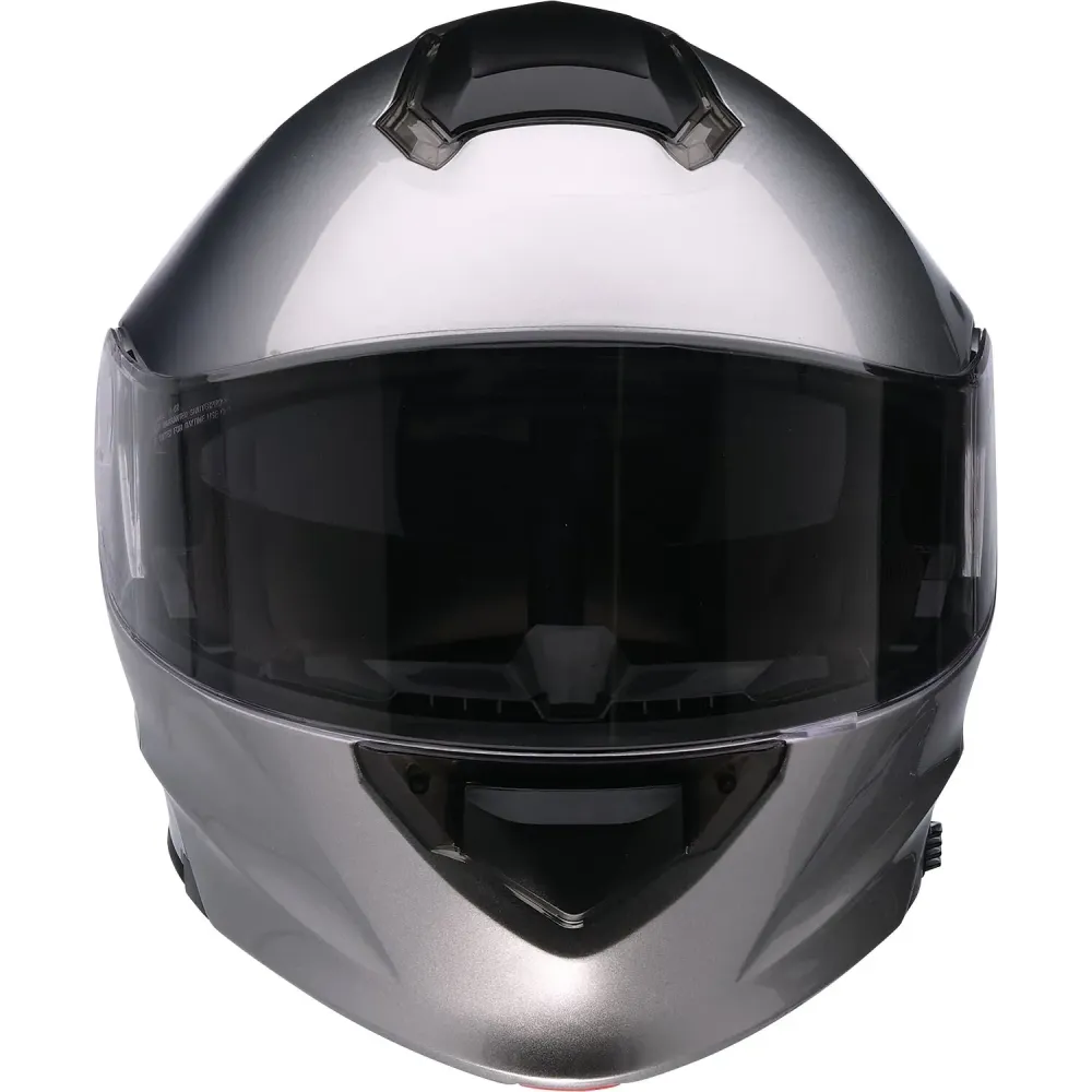 Casco modular Solaris 2.0 sólido — Talla S, ajuste intermedio-ovalado, Plata