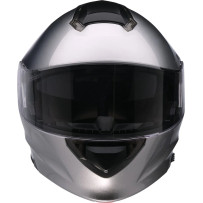 Solaris 2.0 Solid Modular Helmet — XL, Polycarbonate shell, Silver
