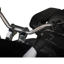 1" Handlebar — 25.4 mm (1") clamp, 4" rise, 32" width, 25° sweep, polished