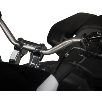 1" Handlebar — 25.4 mm (1") clamp, 4" rise, 32" width, 25° sweep, polished