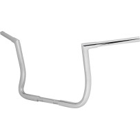 Manillar Twin Peaks pre-cableado — Ancho 85 cm (33-1/2"), Elevación 30,5 cm (12"), Diámetro de abrazadera 25,4 mm (1"), Cromado