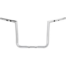 Manillar Twin Peaks pre-cableado — 30,5 cm (12") ancho central, 25,4 mm (1") diámetro abrazadera, 35,5 cm (14") elevación, croma