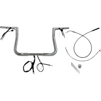 Manillar plano EZ Install de 1-1/4" — diámetro 1-1/4", elevación 11", cromo