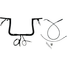 Manillar plano superior EZ Install de 1-1/4" — 1-1/4" (32 mm), 11" de elevación, Negro