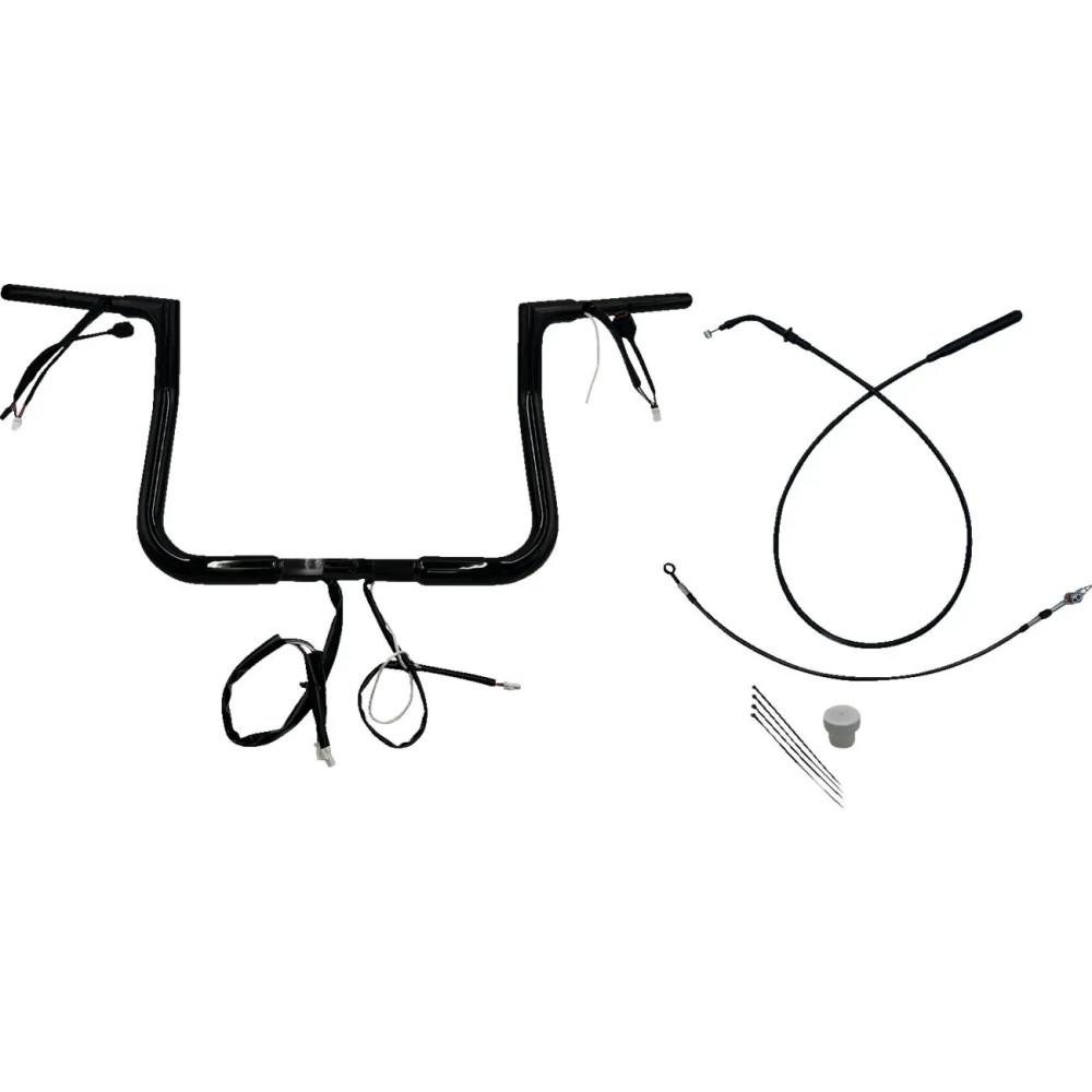 Manillar plano superior EZ Install de 1-1/4" — 1-1/4" (32 mm), 11" de elevación, Negro