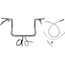 Manillar Flat Top EZ Install de 1-1/4" — diámetro 32 mm (1-1/4"), subida 30,5 cm (12"), abrazadera 25,4 mm (1")