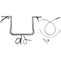 Manillar plano EZ de instalación 1-1/4" — abrazadera 1", elevación 14", retroceso 9"