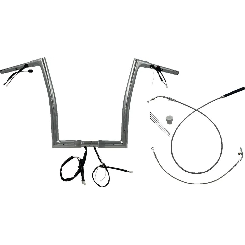 Manillar plano EZ Install de 1-1/4" — diámetro 1-1/4", abrazadera 32 mm, cromado