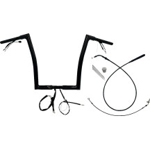 Manillar plano EZ Install de 1-1/4" — abrazadera 32 mm, elevación 14", retroceso 8"