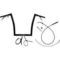 Manillar plano EZ Install de 1-1/4" — abrazadera 32 mm, elevación 14", retroceso 8"