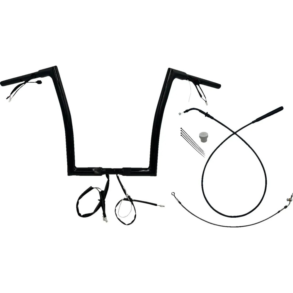 Manillar plano EZ Install de 1-1/4" — abrazadera 32 mm, elevación 14", retroceso 8"