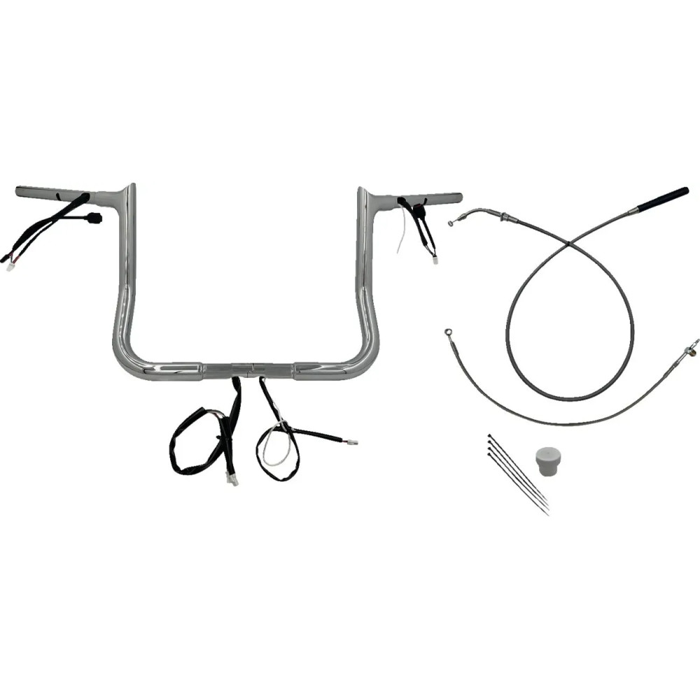 Manillar EZ Install punta superior 1-1/4" — diámetro 1-1/4", ancho central 15-1/2", elevación 12"