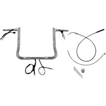 Manillar 1-1/4" de instalación EZ con tope puntiagudo — 1-1/4" dia, abrazadera 1", alzada 14"