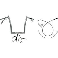 Manillar 1-1/4" EZ Install con parte superior puntiaguda — Diámetro de sujeción 32 mm (1-1/4"), Ancho 89 cm (35"), Acabado cromo