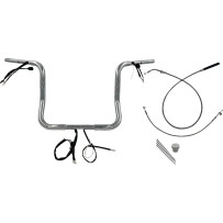 Manillar redondo superior 1-1/4" Instalación EZ — 1-1/4" diámetro, 36" ancho, 14" elevación, Cromado