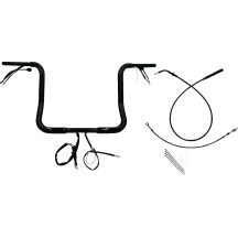 Manillar redondo superior de 1-1/4" con instalación EZ — abrazadera de 1", negro