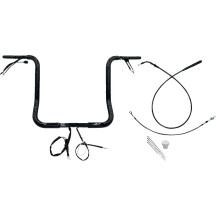 Manillar de tapa redonda EZ Install de 1-1/4" — 1-1/4" diámetro, 36" ancho, 16" elevación, negro