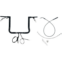 1-1/2" EZ Install Flat Top Handlebar — 14" rise, 36" width, Black