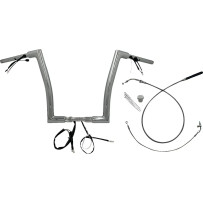 1-1/2" EZ Install Flat Top Handlebar — 1-1/2" diameter, 1-1/4" clamp, 14" rise, 35" width, Chrome