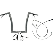 1-1/2" EZ Install Flat Top Handlebar — 1.5" diameter, 1-1/4" clamp, Chrome