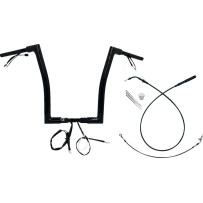 1-1/2" EZ Install Flat Top Handlebar — 1-1/2" diameter, 32 mm clamp, Black