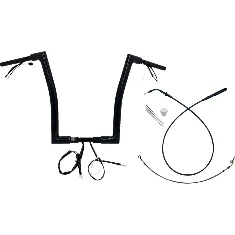 1-1/2" EZ Install Flat Top Handlebar — 1-1/2" diameter, 32 mm clamp, Black