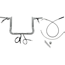 1-1/2" EZ Install Pointed Top Handlebar — 1-1/2" diameter, 12" rise, 9" pullback, Chrome