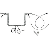 1-1/2" EZ Install Pointed Top Handlebar — 1-1/2" diameter, 12" rise, 9" pullback, Chrome