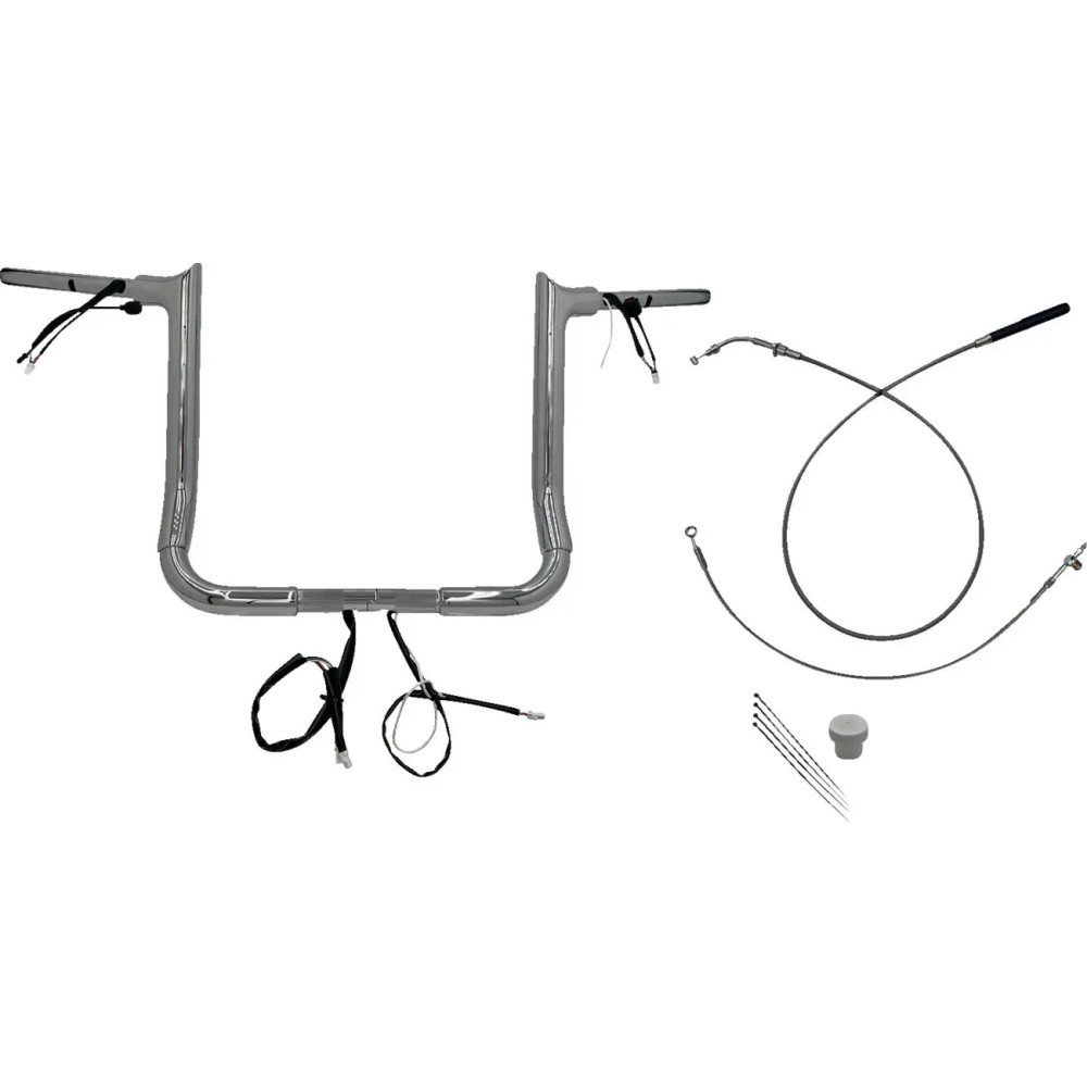 1-1/2" EZ Install Pointed Top Handlebar — 1-1/2" diameter, 36" width, 1" clamp