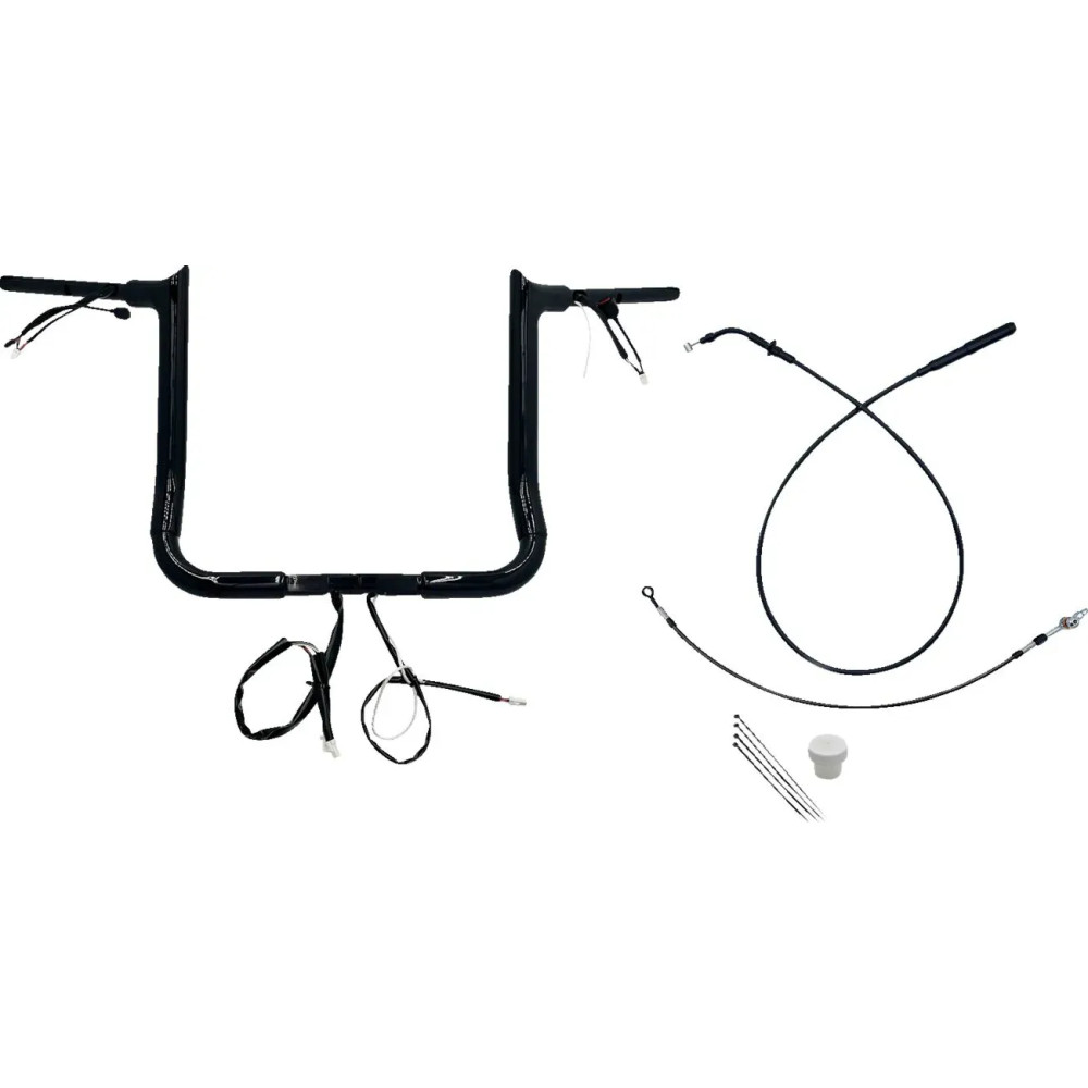 1-1/2" EZ Install Pointed Top Handlebar — 38 mm (1-1/2"), 23 cm (9") pullback