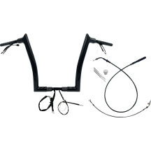 Manillar 1-1/2" EZ Install con punta — diámetro 38 mm (1-1/2"), ancho 89 cm (35"), Ape Hanger, Negro