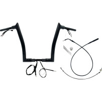 1-1/2" EZ Install Pointed Top Handlebar — 38 mm (1-1/2") diameter, 89 cm (35") width, Ape Hanger, Black