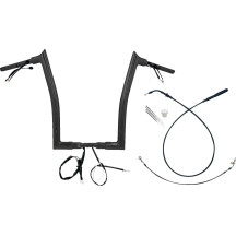 1-1/2" EZ Install Pointed Top Handlebar — 1-1/4" clamp, 16" rise, Black