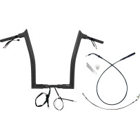 1-1/2" EZ Install Pointed Top Handlebar — 1-1/4" clamp, 16" rise, Black