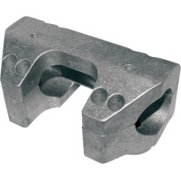 Handlebar Clamp Set — 38 mm (1-1/2") clamping diameter, raw finish